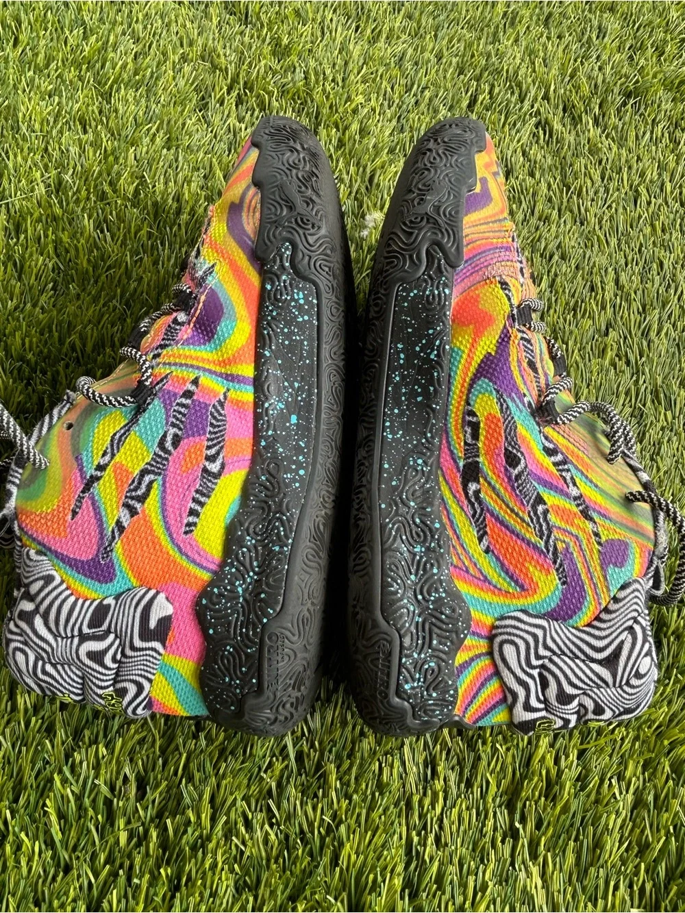 Puma Kids M.E.L.O. basketball Zebra Print High-Top Sneakers